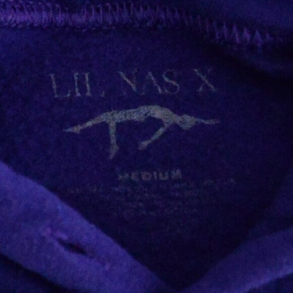 Lil Nas X Purple Band Tour Dates Pullover Cotton Coated Sweatshirt Medium - Picture 10 of 10